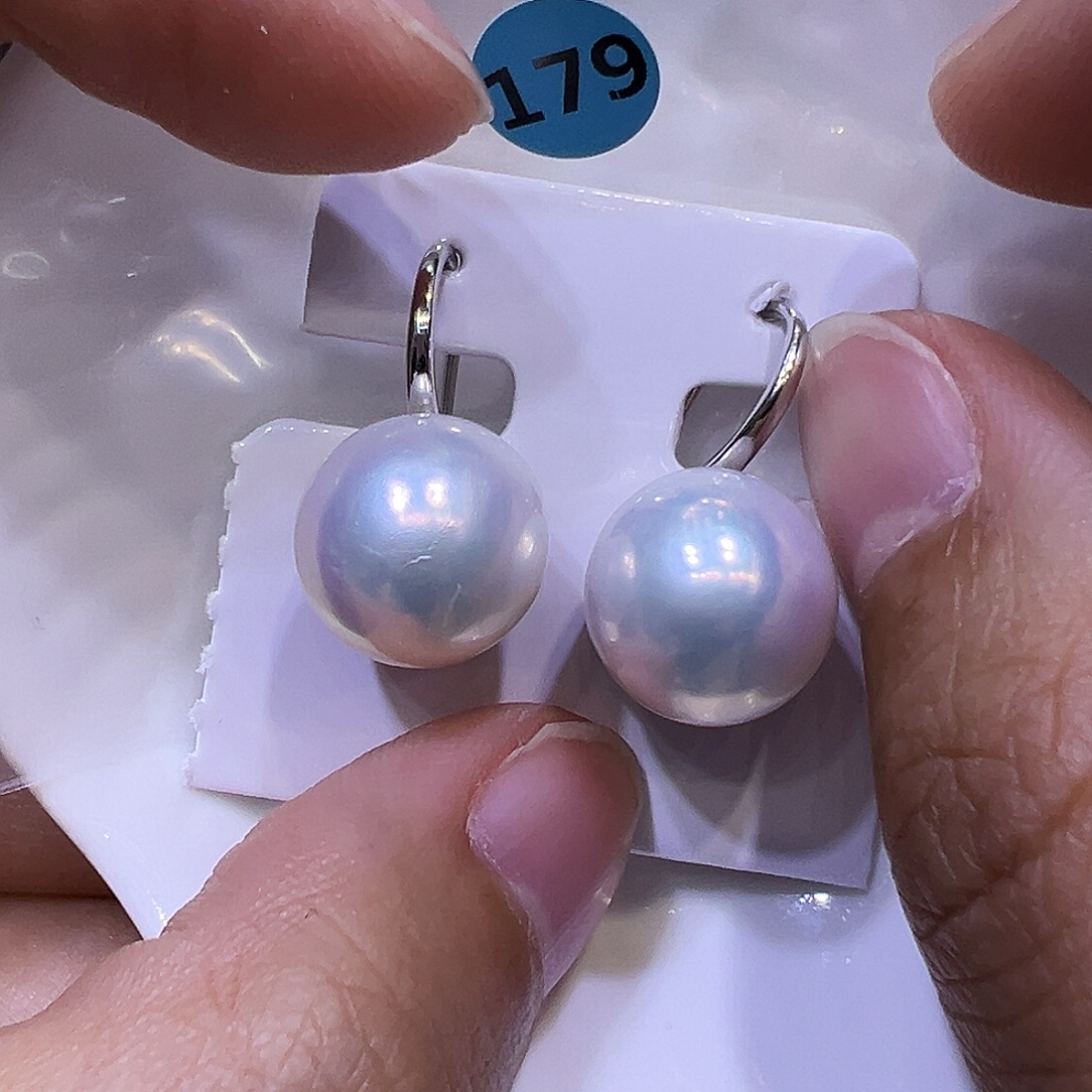 耳饰淡水珍珠银S925镶嵌