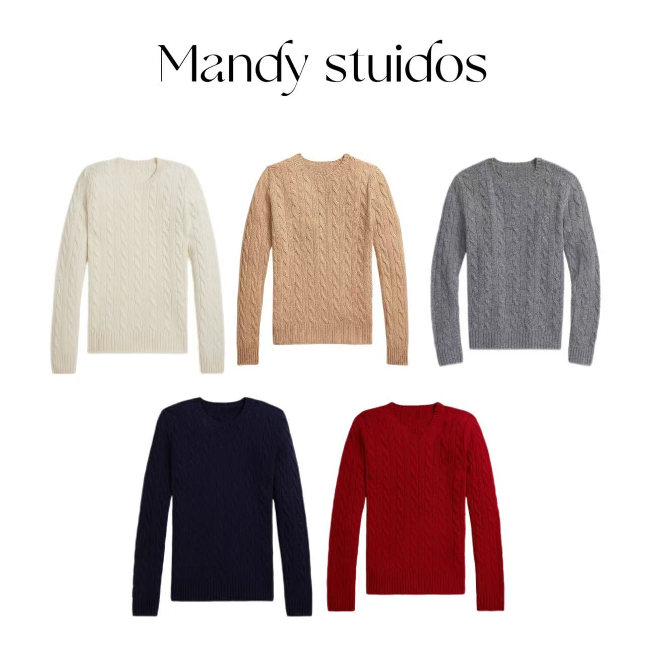 【不可机洗/羊绒】2025早秋羊绒圆领绞花套头毛衣