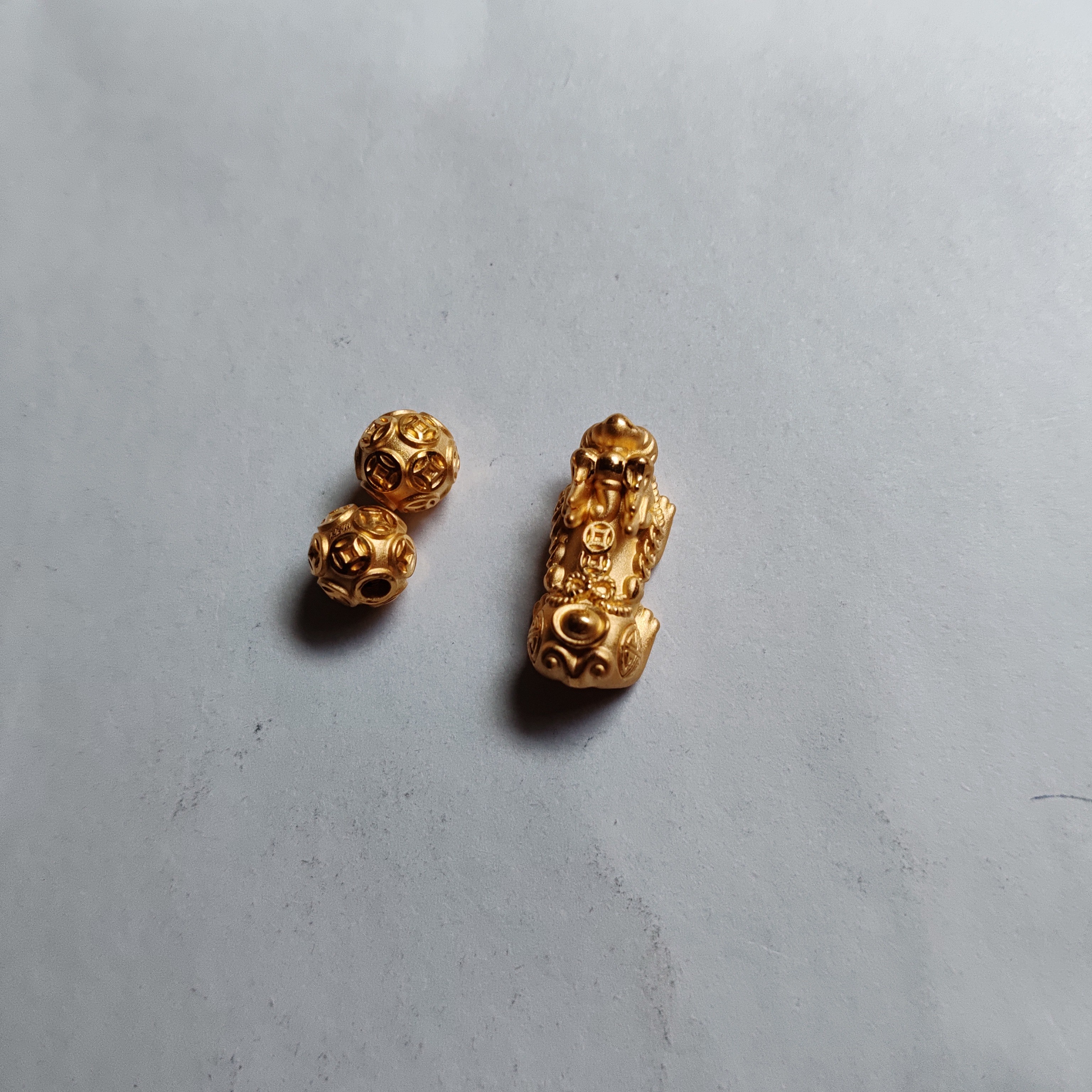 金元宝足金999貔貅珠子首饰