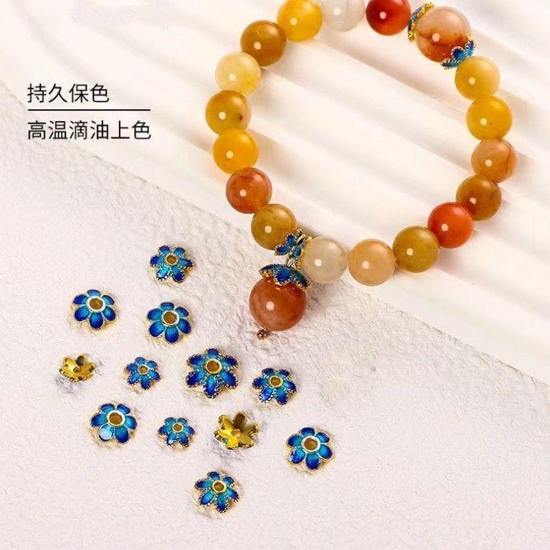 景泰蓝古风保色花托隔片隔珠diy饰品配件材料