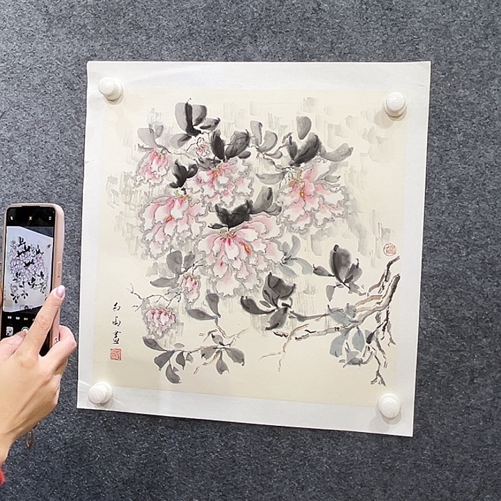 国画知鱼之乐纯手绘