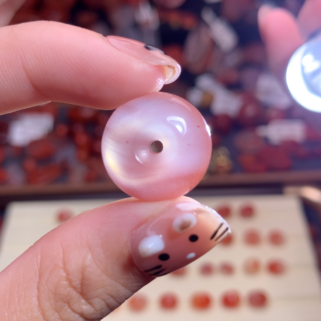 南红玛瑙未镶嵌珠宝半成品平安扣5