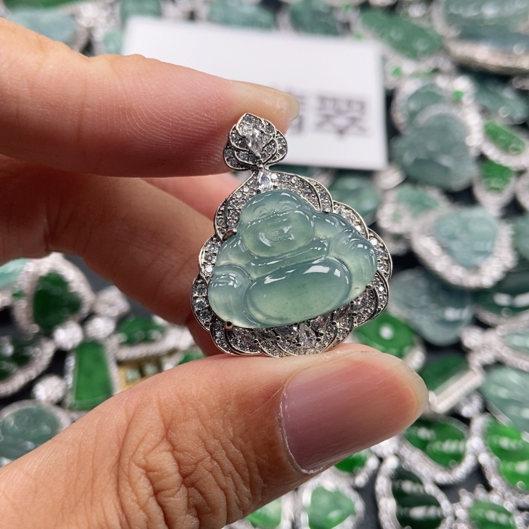 翡翠未镶嵌吊坠(不含链)