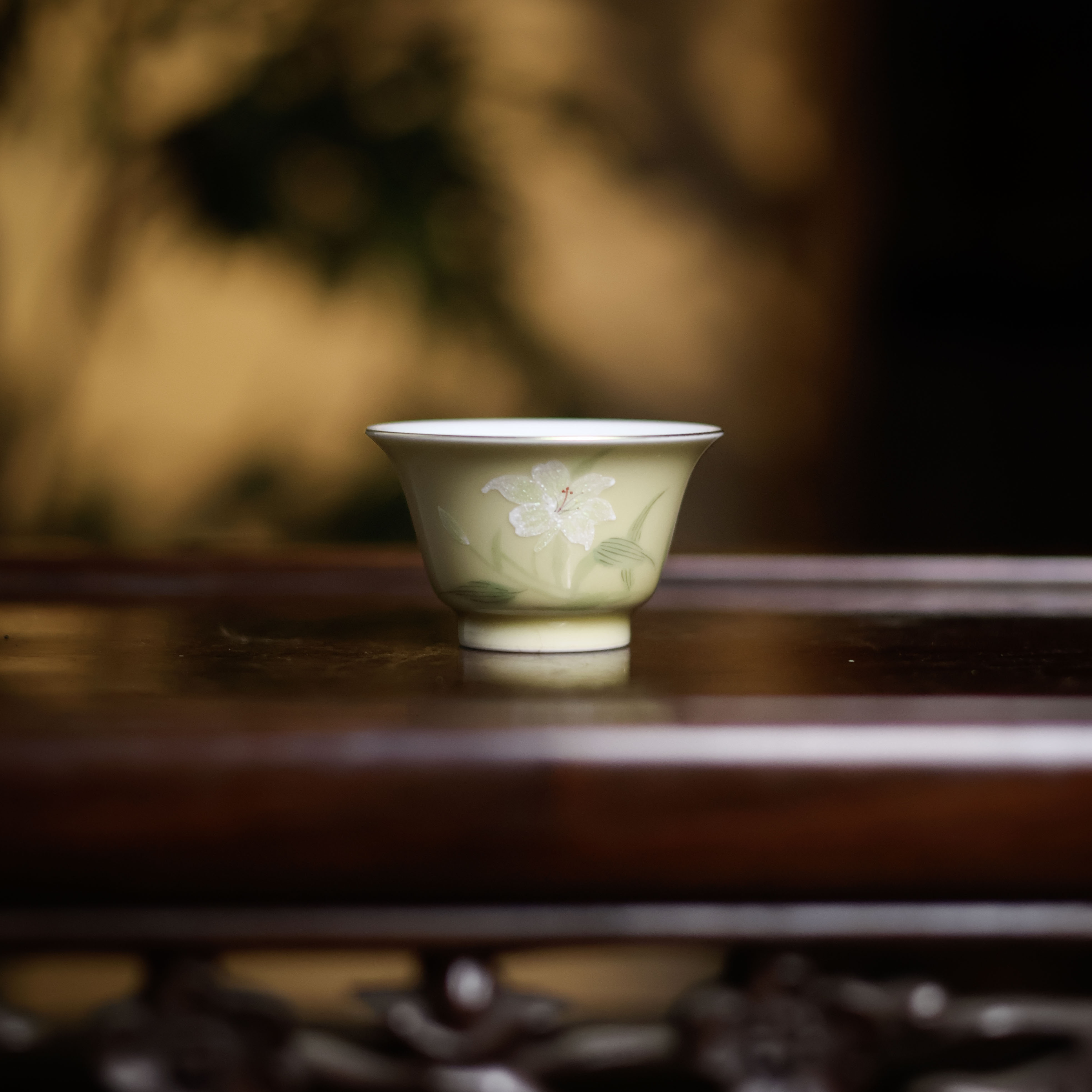 【好物】宣纸黄百合花杯（雲由S0348）