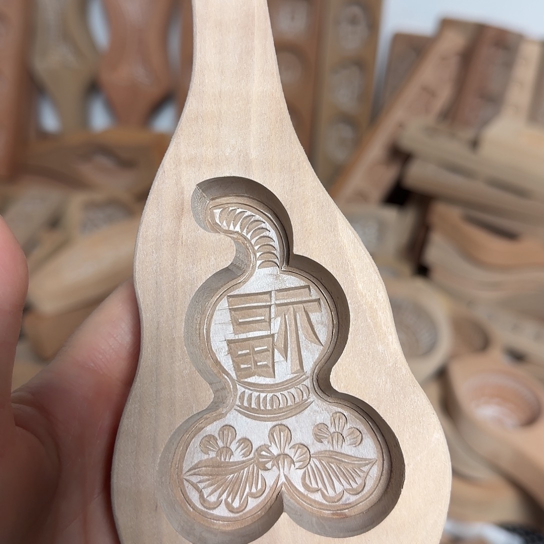 梨木精雕葫芦模具