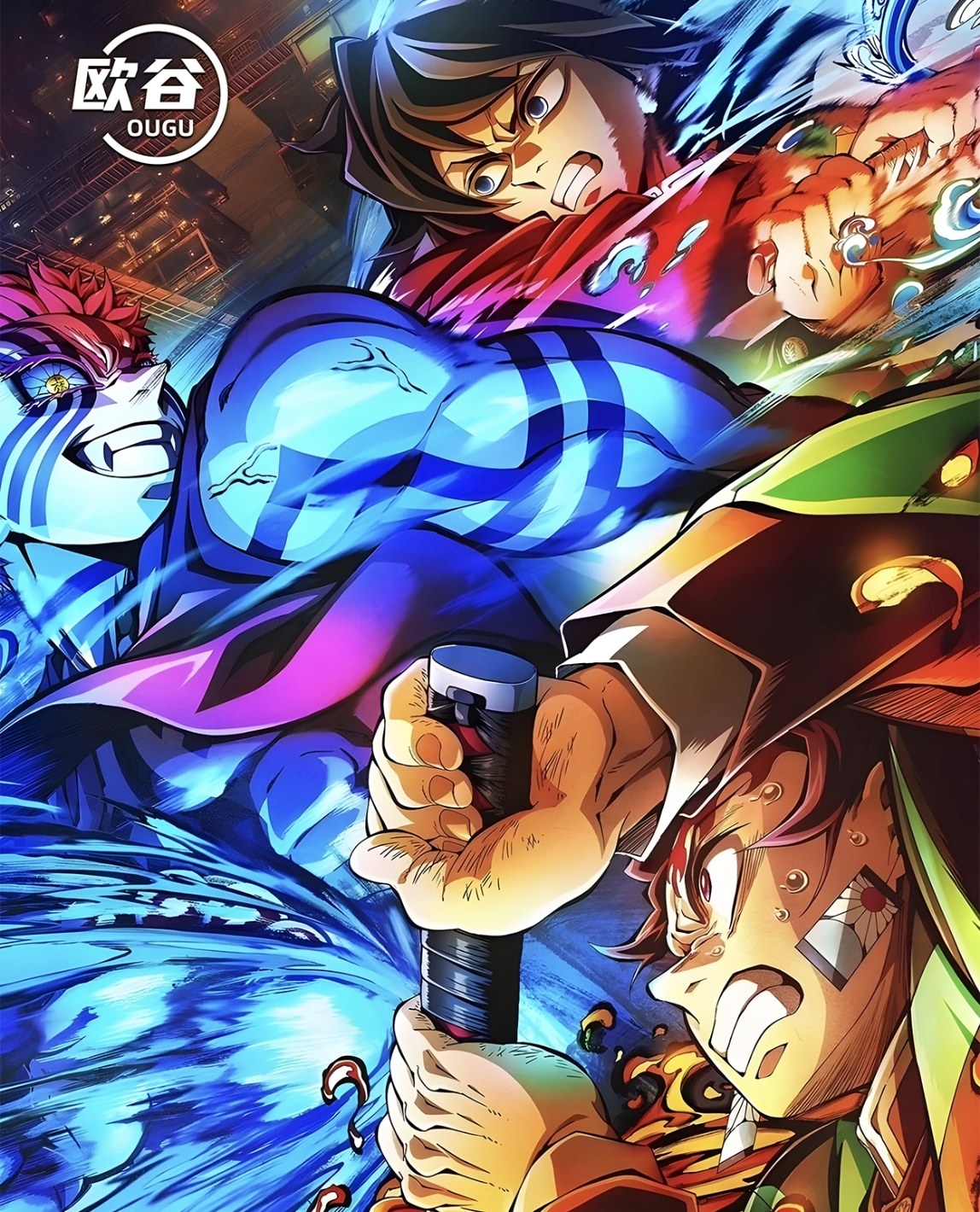 【欧谷三弹鬼灭之刃小易代拆】二创动漫全系列工艺收藏吧唧潮玩盲盒