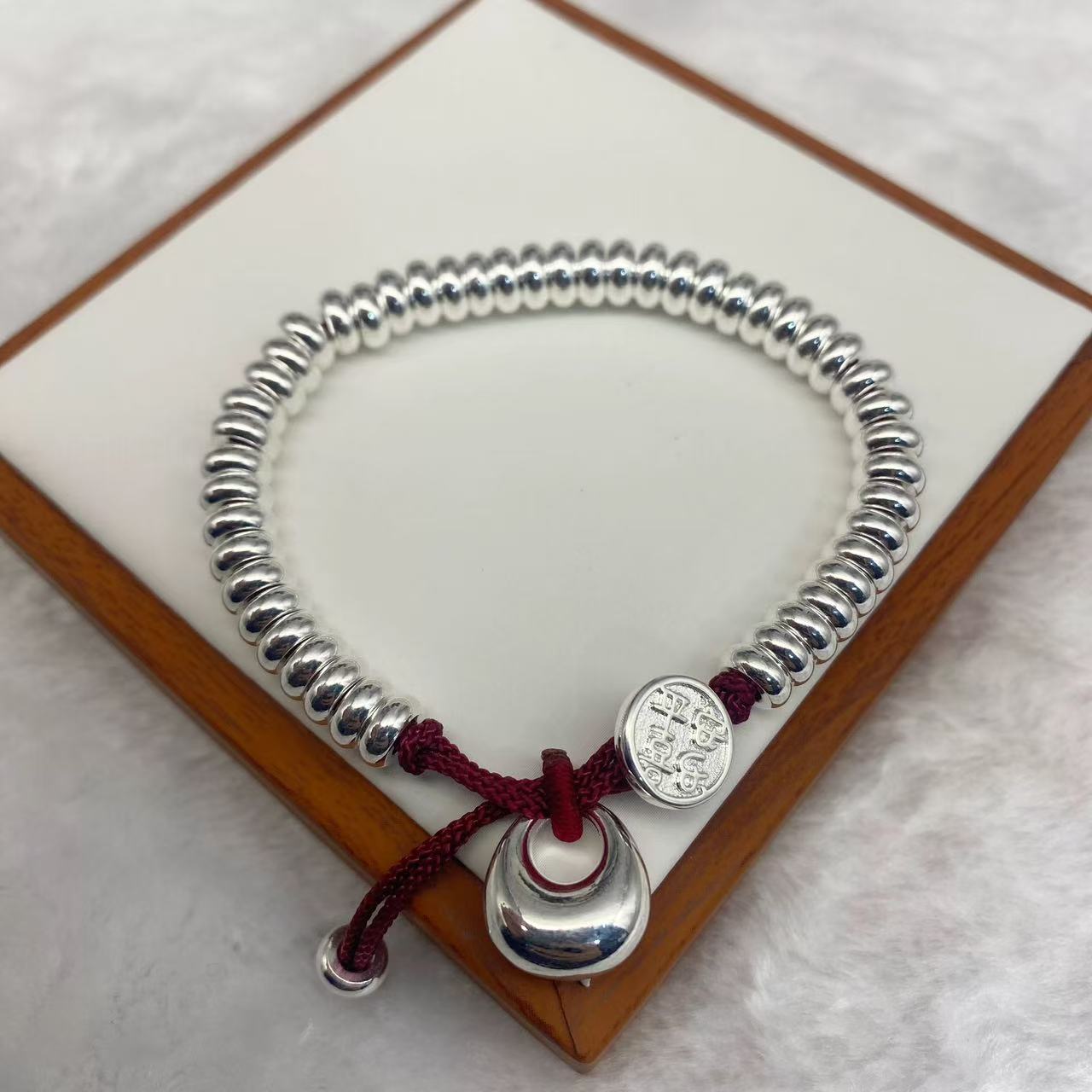 足银手链 算盘珠珠手链（哈利严选）