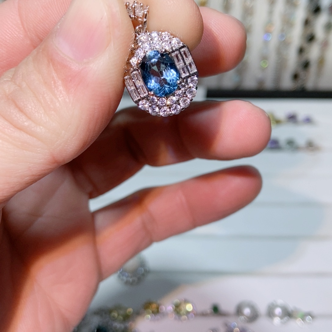 绿水晶戒指银S925镶嵌