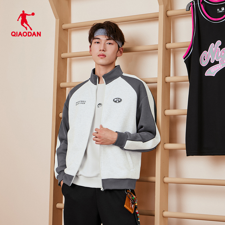 乔丹2026春季男性百搭针织开衫专业运动篮球立领开衫QDAWD3261069