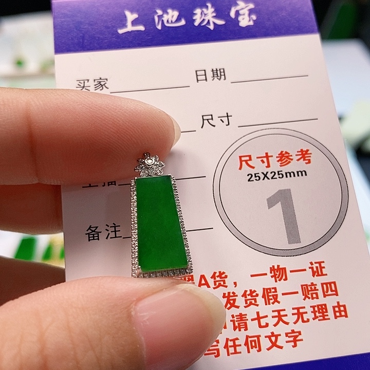 【闪购商品】翡翠颈饰18K金镶嵌微**界翡翠