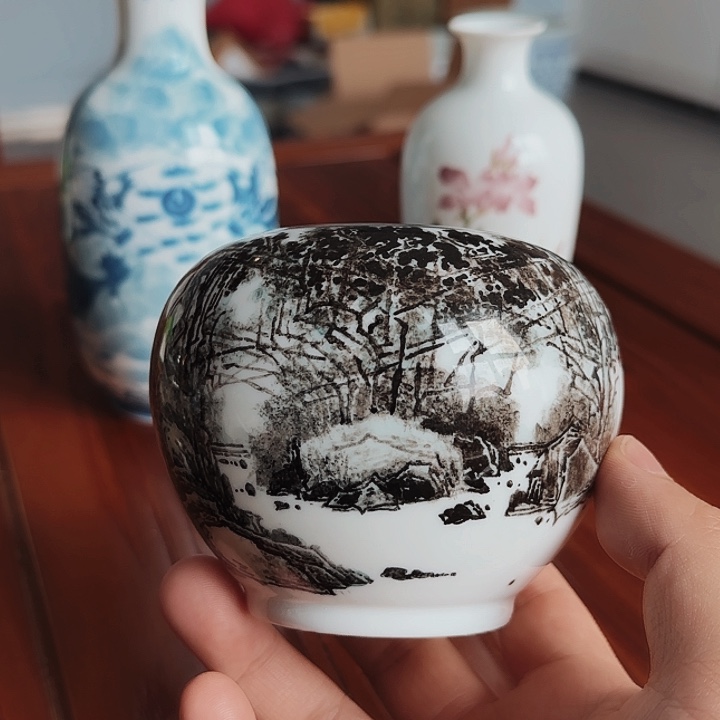 李小年釉下墨彩水洗