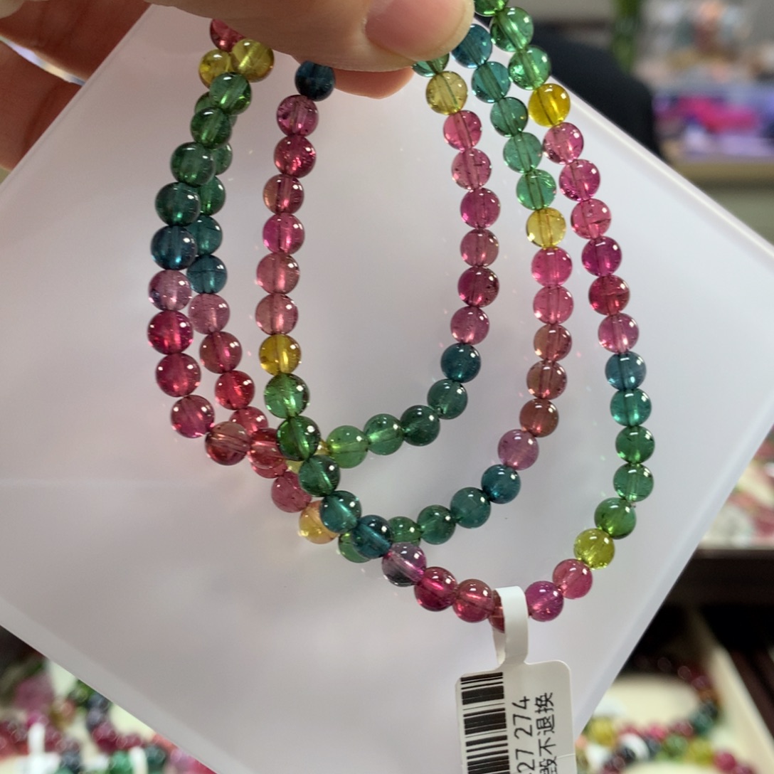 未镶嵌碧玺手链5.2左右