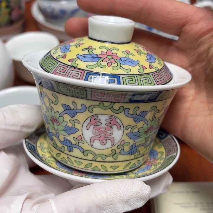 陶瓷醴陵高温瓷150毫升手绘