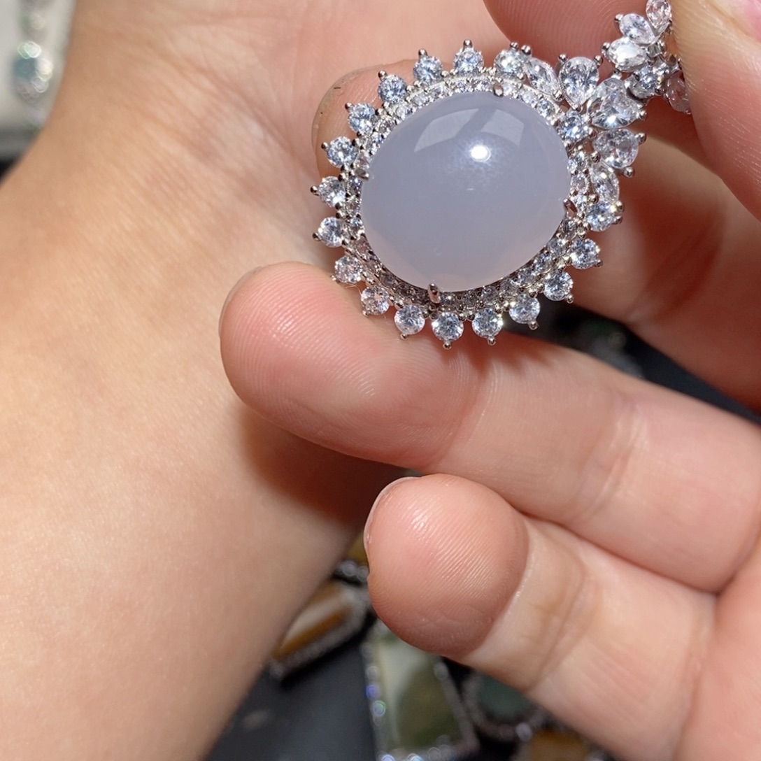 翡翠颈饰银S925镶嵌n n k