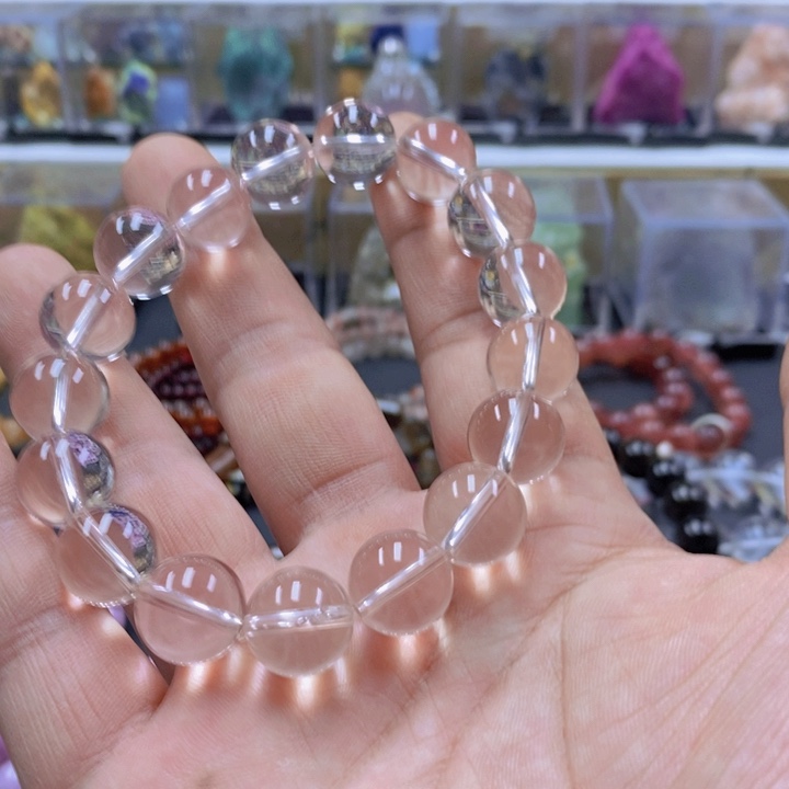 水晶颈饰未镶嵌冰橘粉