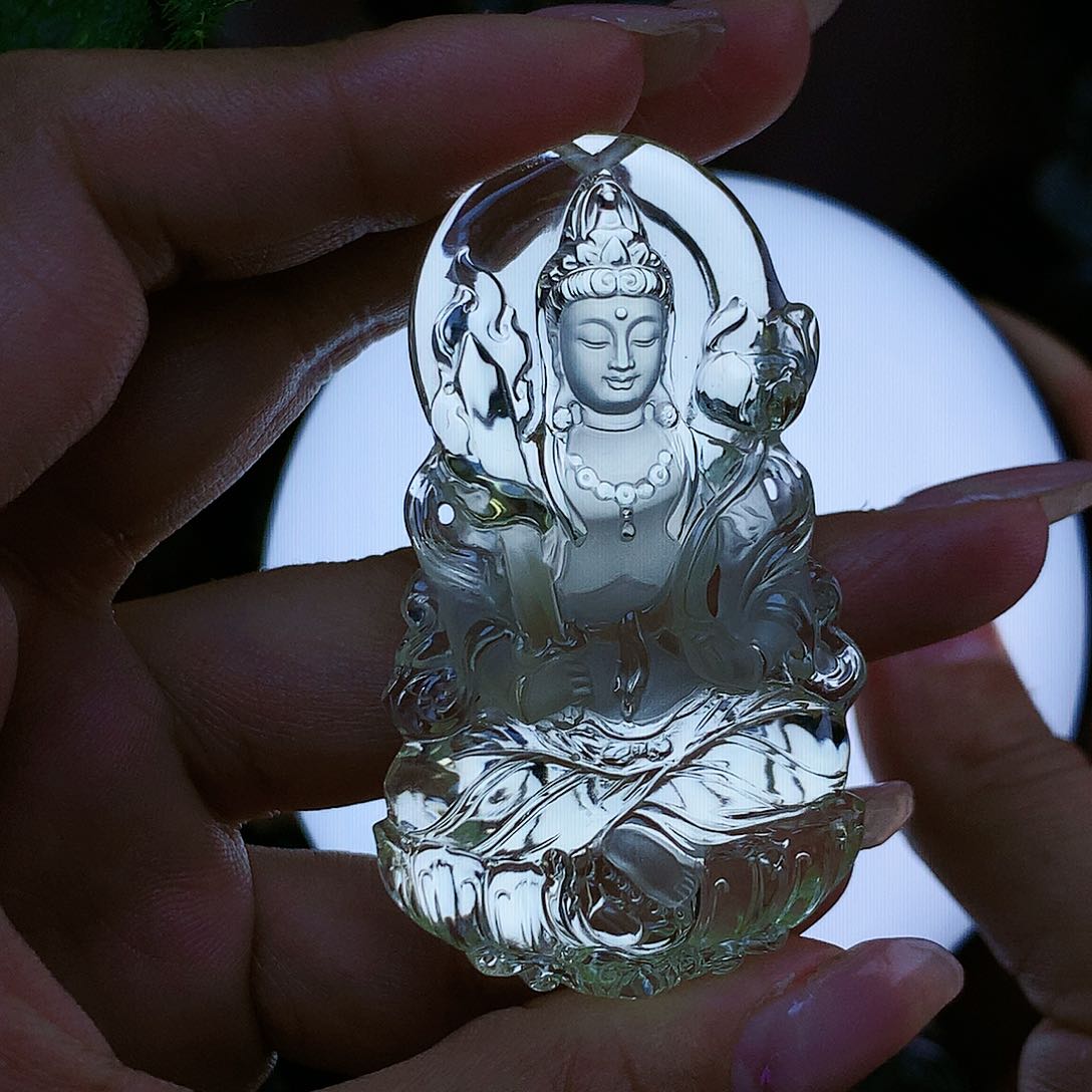 水晶颈饰未镶嵌潍****心，