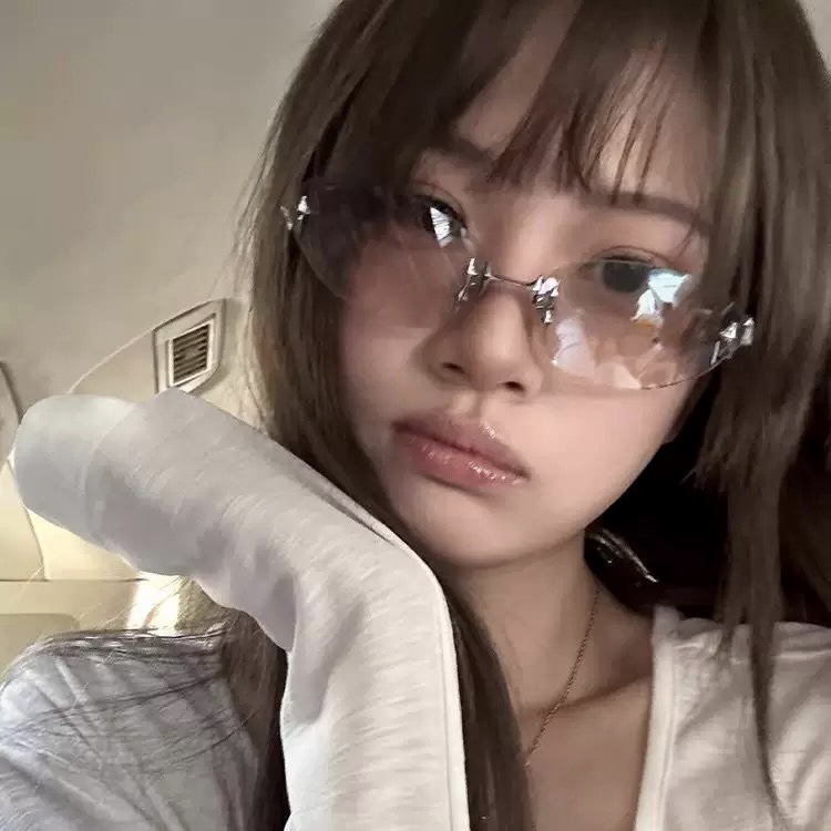 千禧辣妹风星星无框女墨镜高级感复古未来感