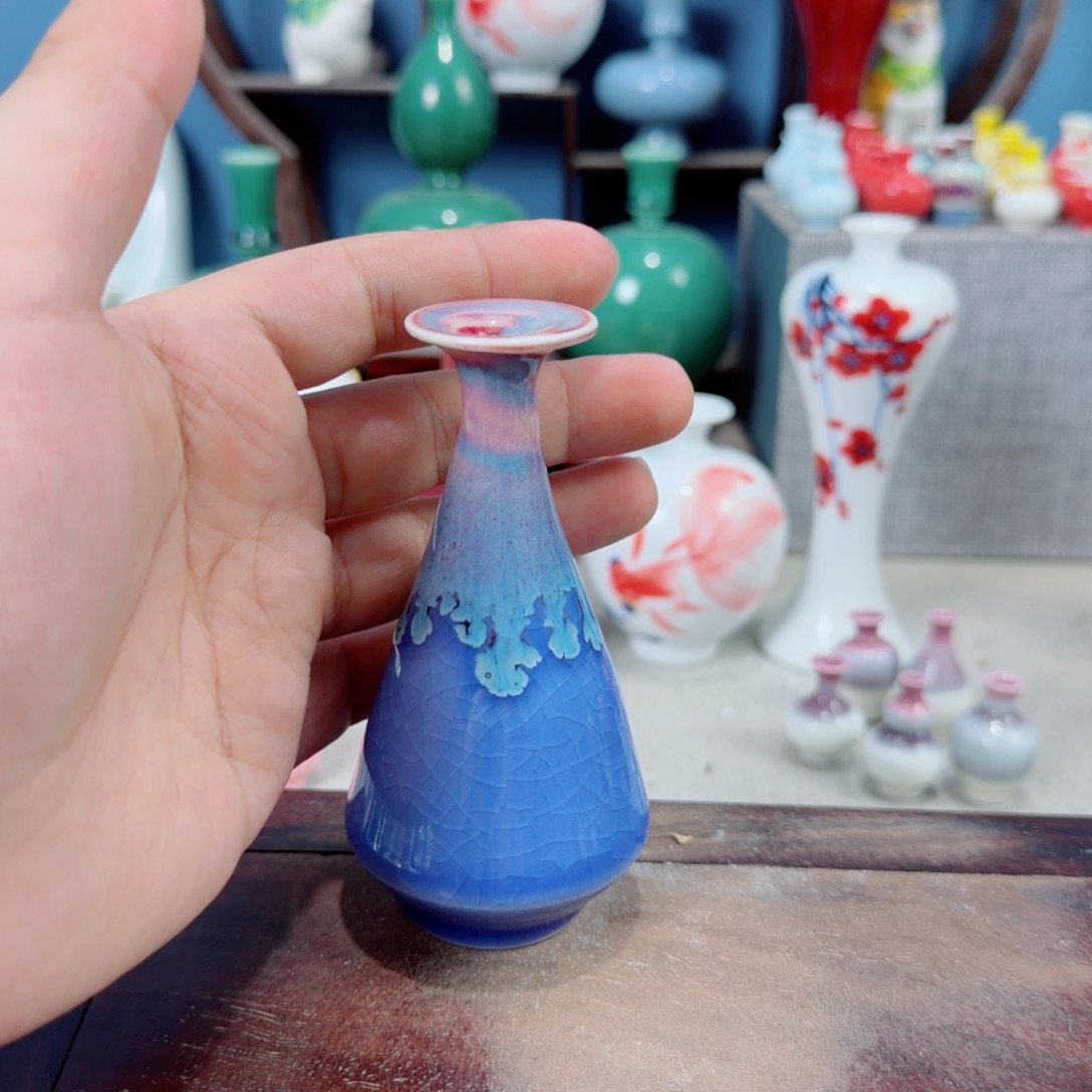 陶瓷手工小花器摆件