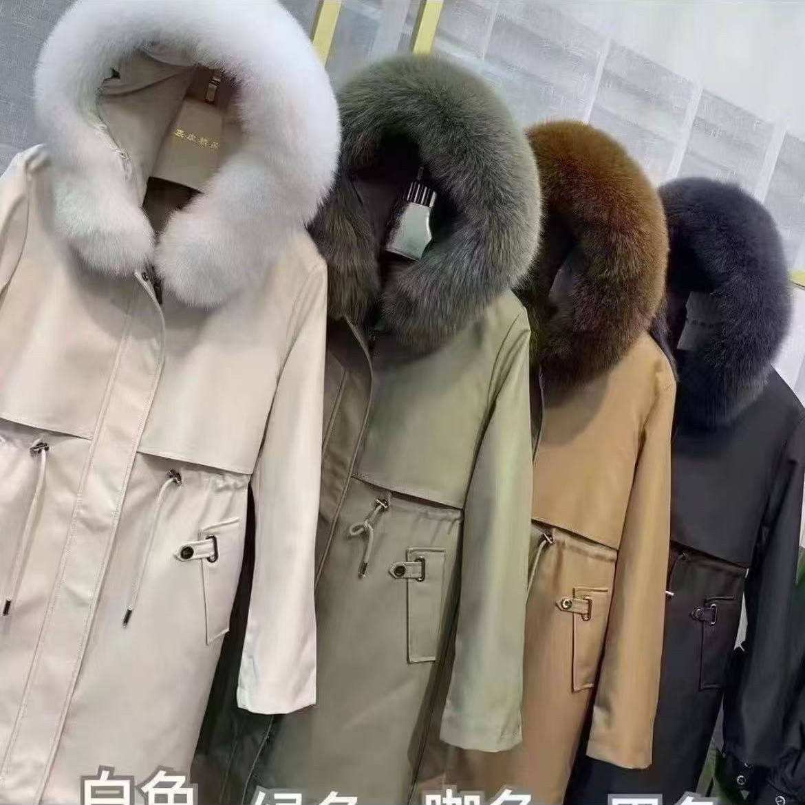 收口袖女外观散口内里收口派克服保暖中长款百搭韩系