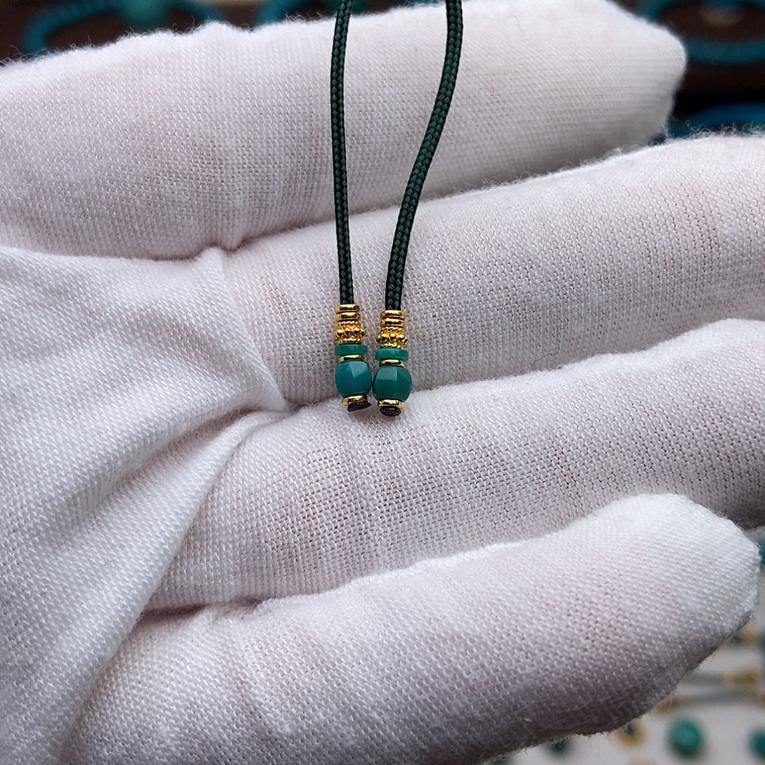 绿松石18K金镶嵌绿松石配饰h