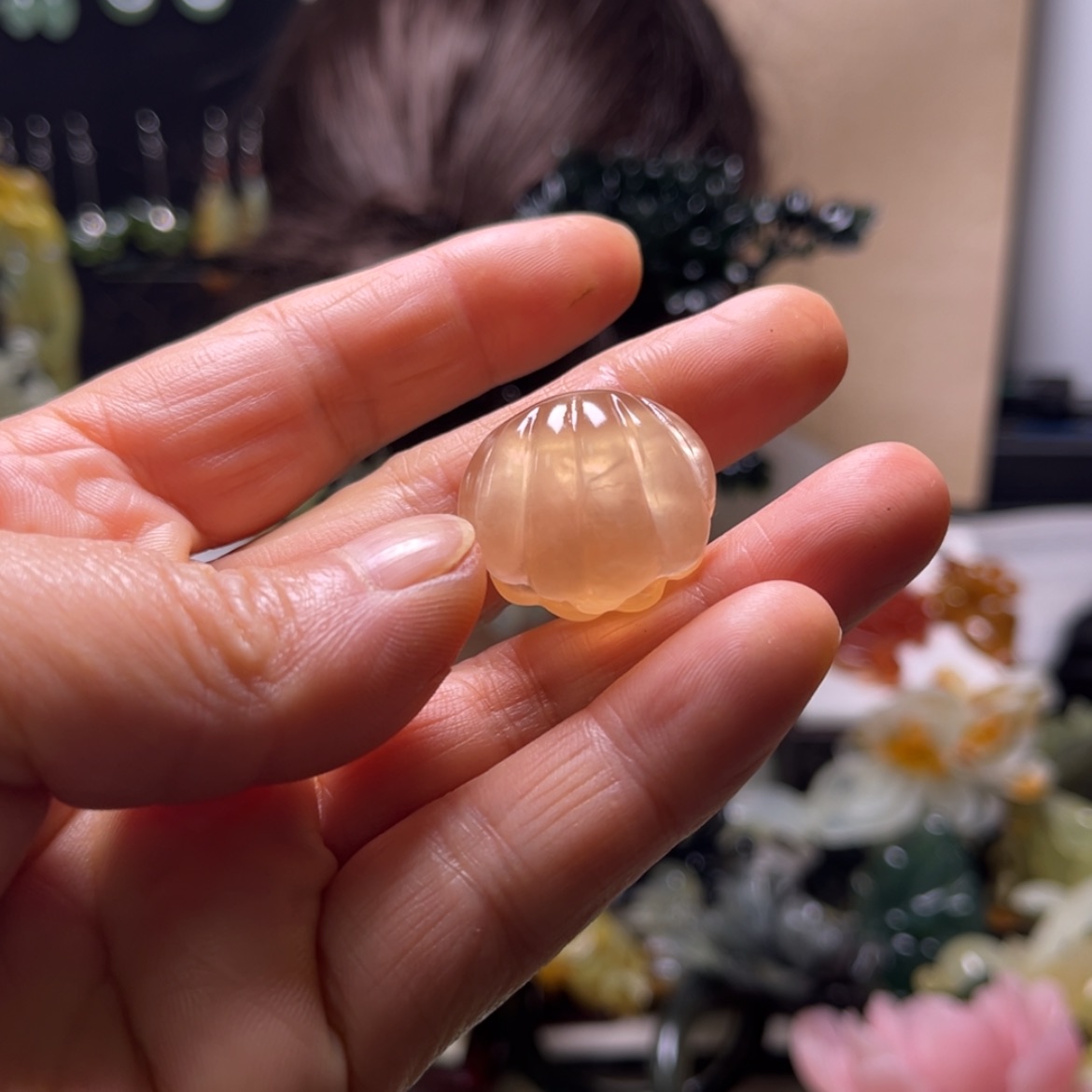 【闪购商品】合金蛇纹石玉发饰