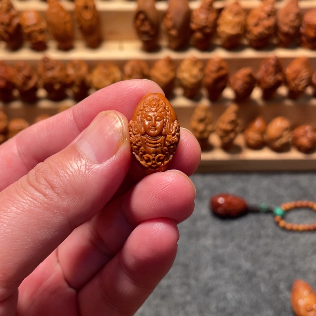 橄榄核手串/手链浮雕观音03