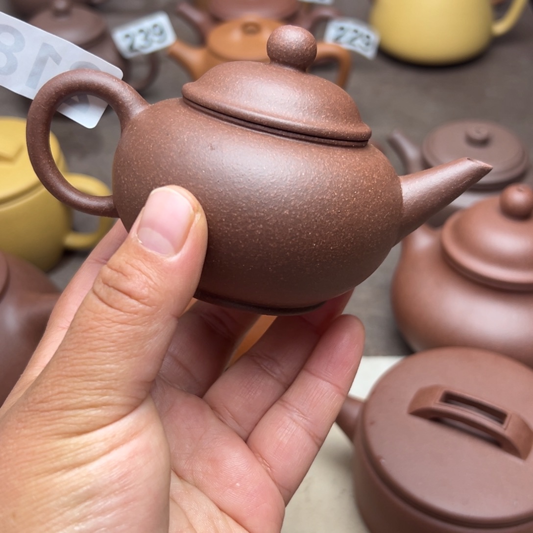 茶壶紫砂紫泥半手工150cc左右