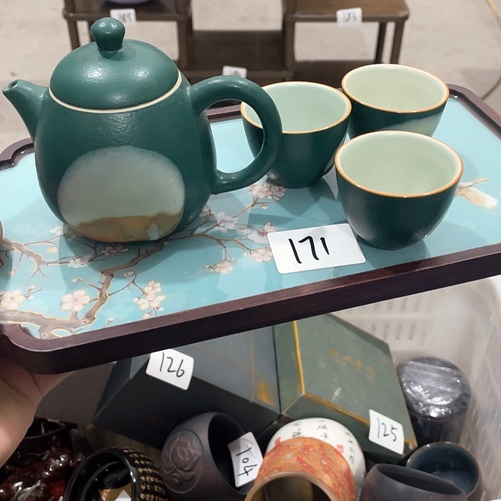 陶瓷茶具全部默认微瑕处理不影响使用完美主义者慎拍！