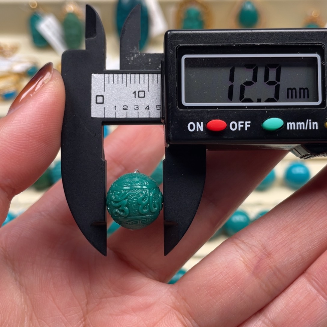 未镶嵌绿松石珠宝奇石六子圆珠