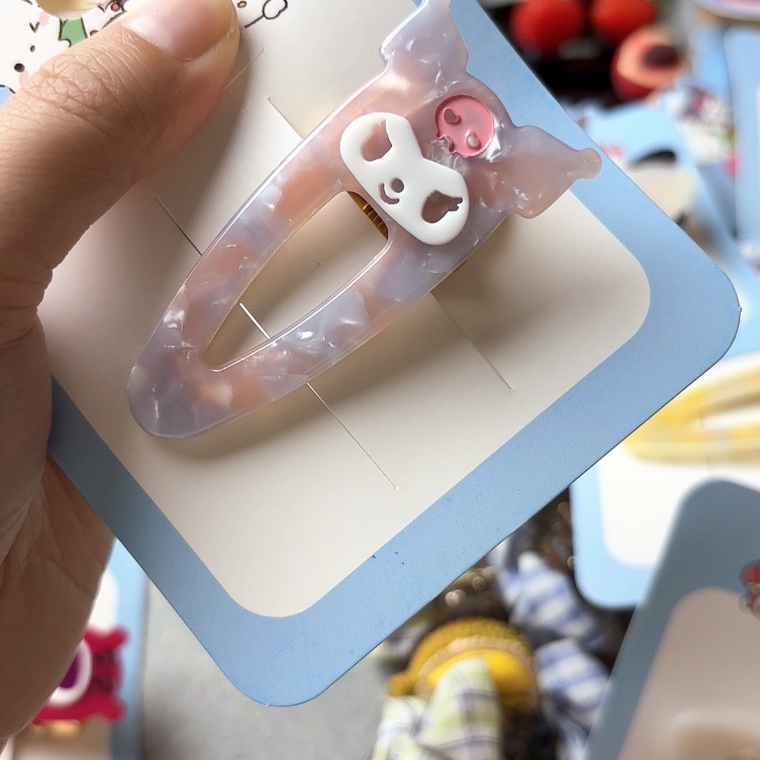 皮质铁合金米紫色鸭夹