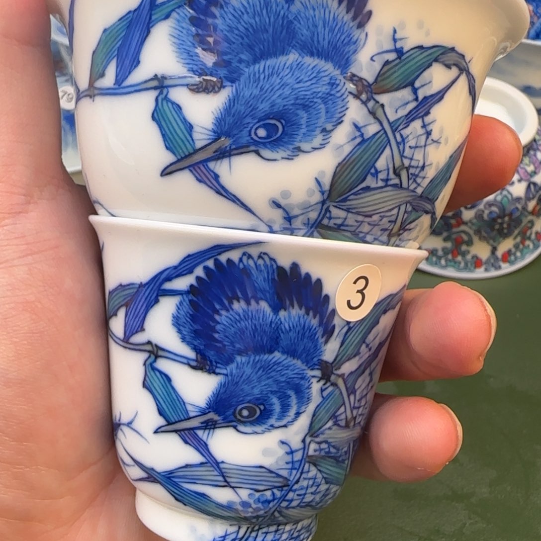 彦祖纯手工手绘茶具