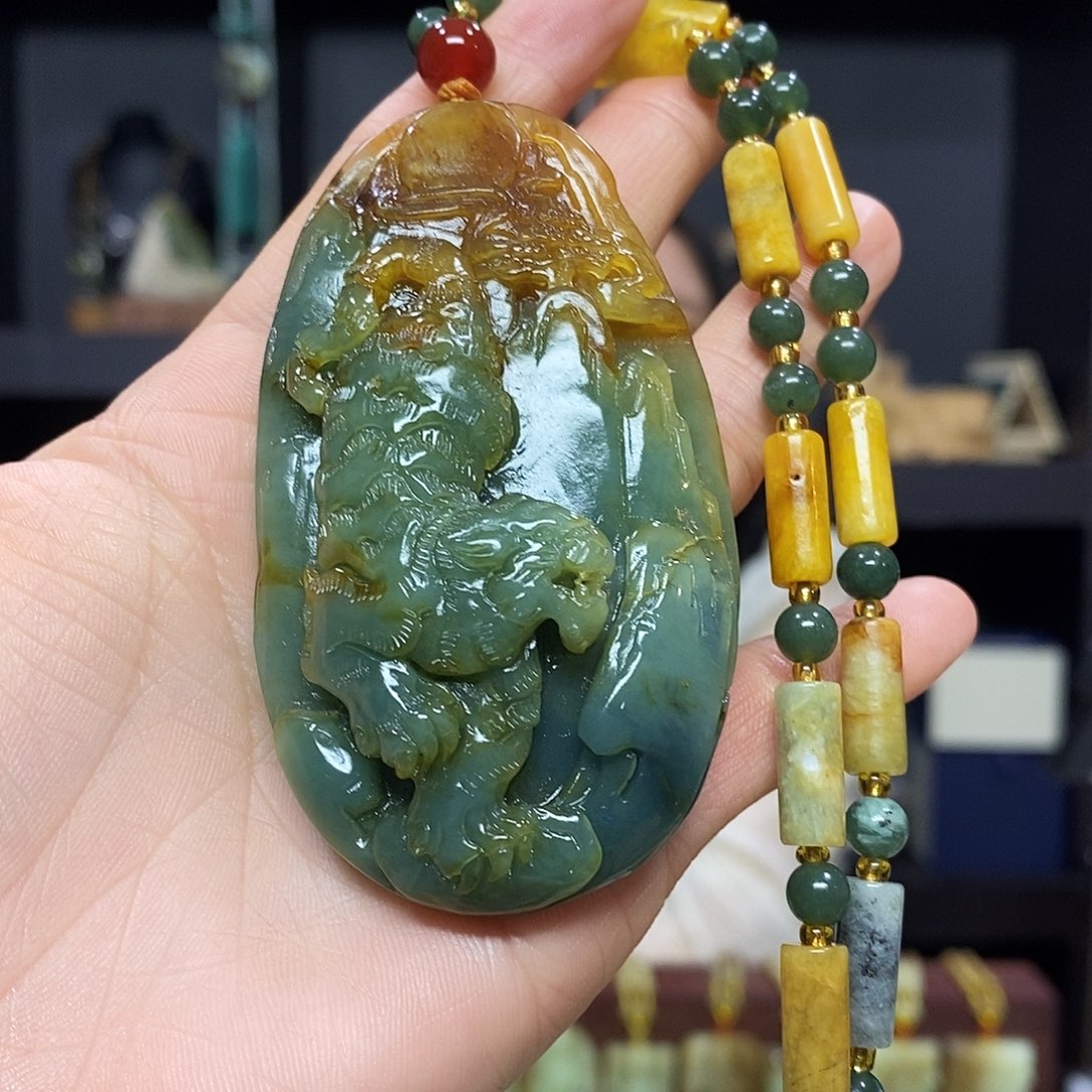 岫玉挂件吊坠未镶嵌老*