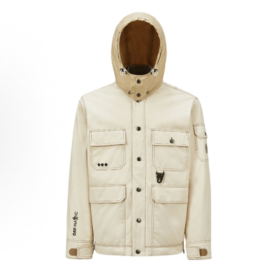 【明星同款】Moncler 蒙口可拆卸户外工装羽绒夹克25款燕麦色