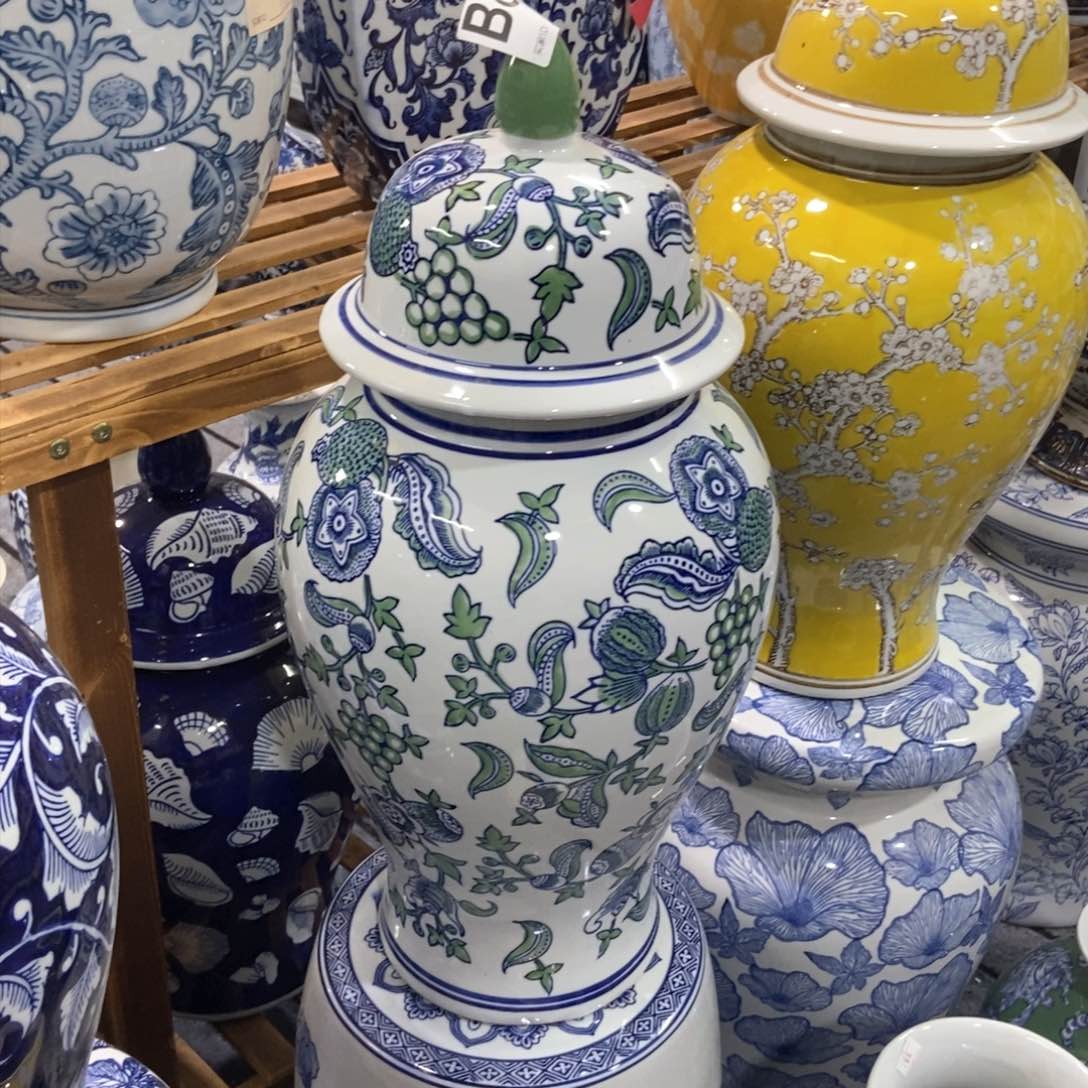 摆件将军罐手绘釉下彩