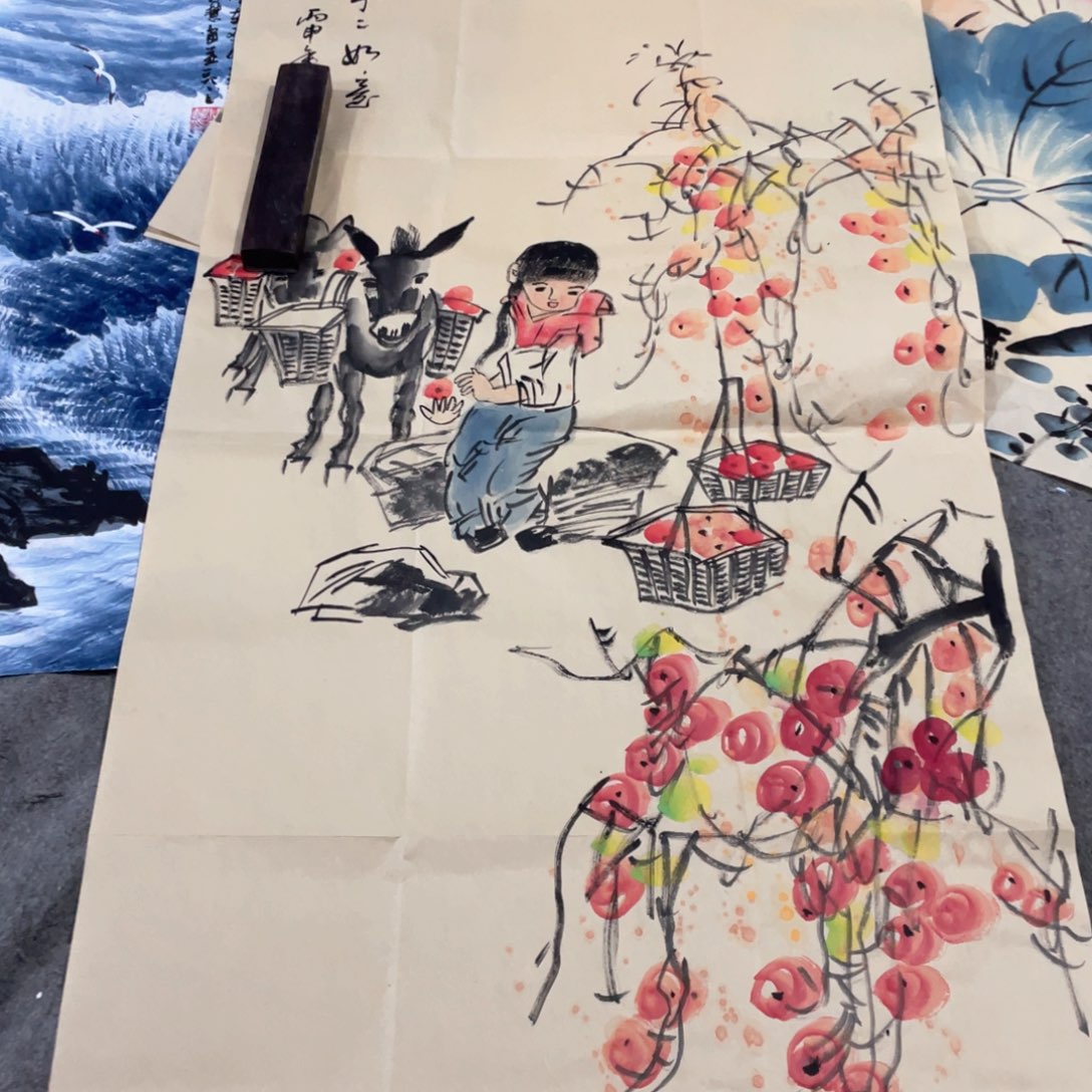 国画国画作品画心一张