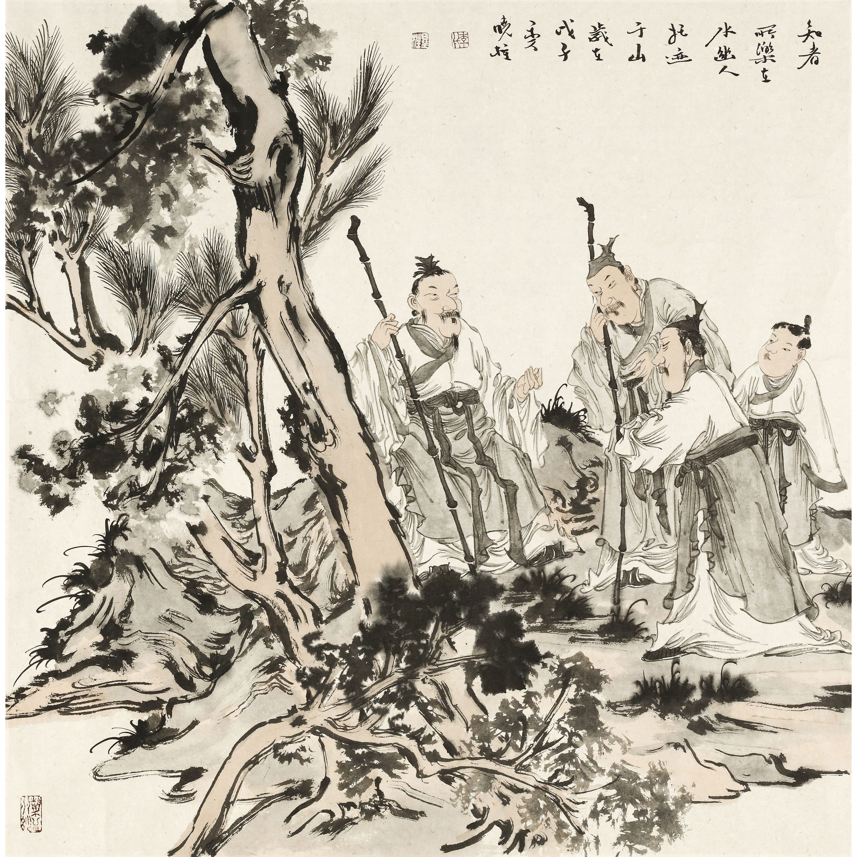 31、李晓柱 知者所乐在水【煦风当代1艺术品拍卖】