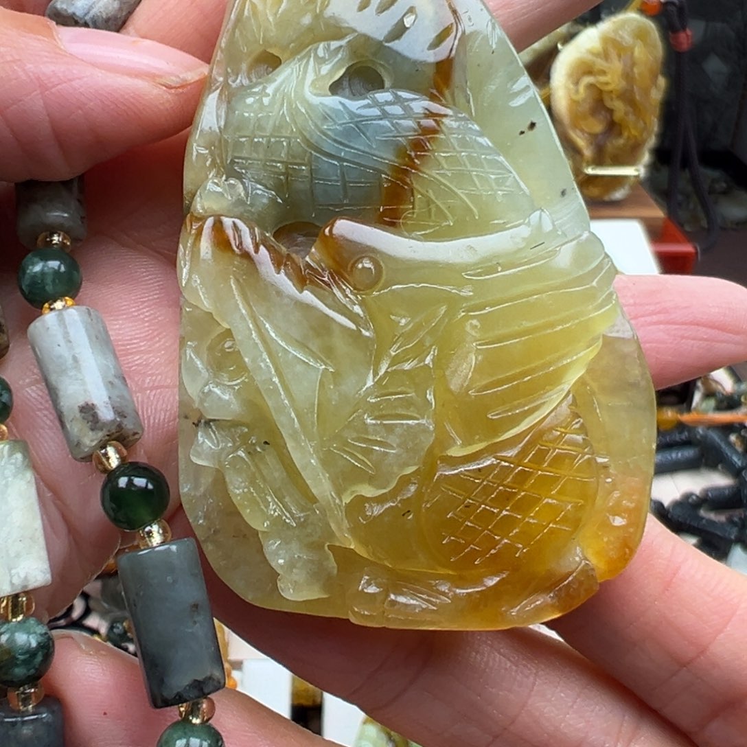 岫玉未镶嵌挂件挂件