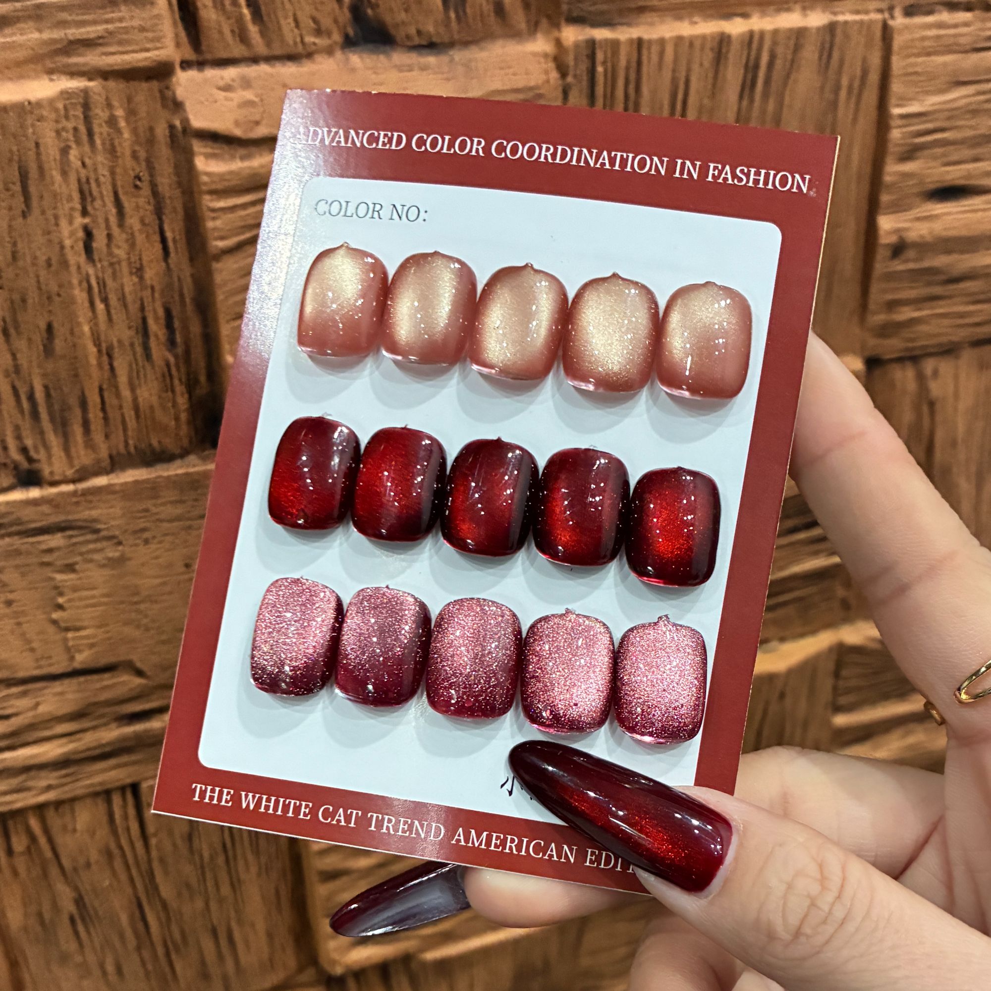 小优专属特调-绯红胭脂三色10ml-甲油胶