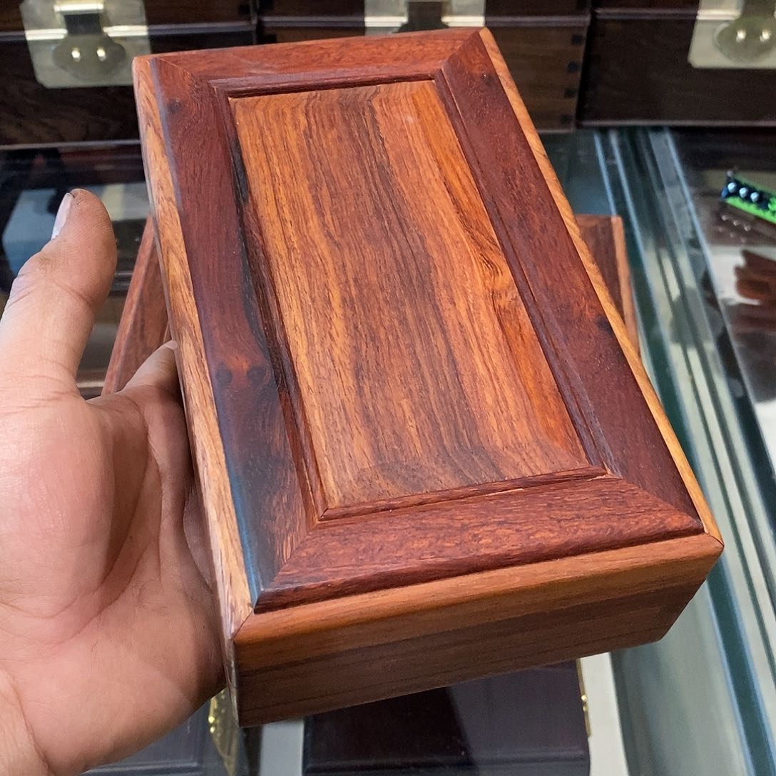 大果紫檀（缅甸花梨）独板机关盒20/12/6