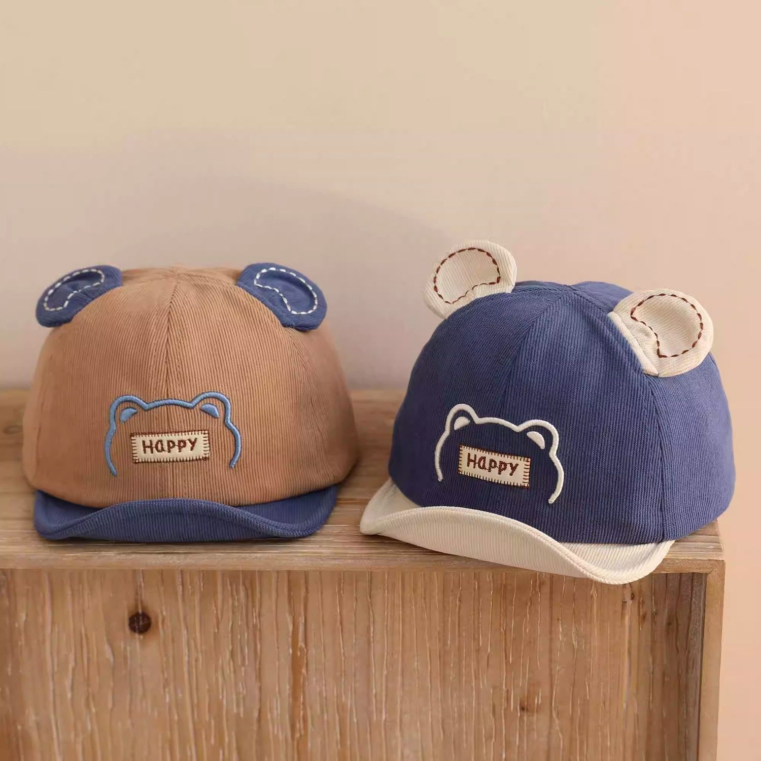 圆顶男休闲短檐文艺休闲风帽子韩版冬款婴幼儿鸭舌帽