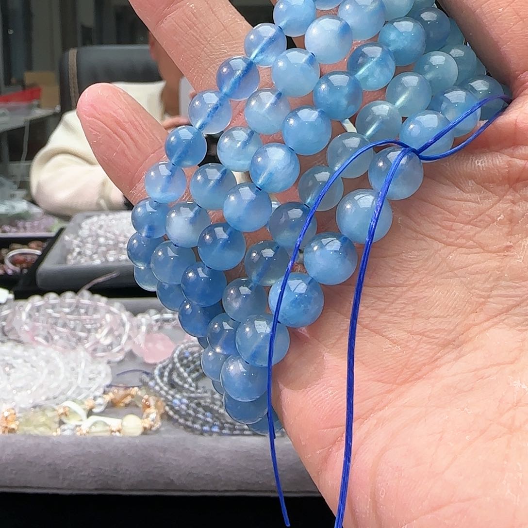 水晶手链未镶嵌海蓝宝