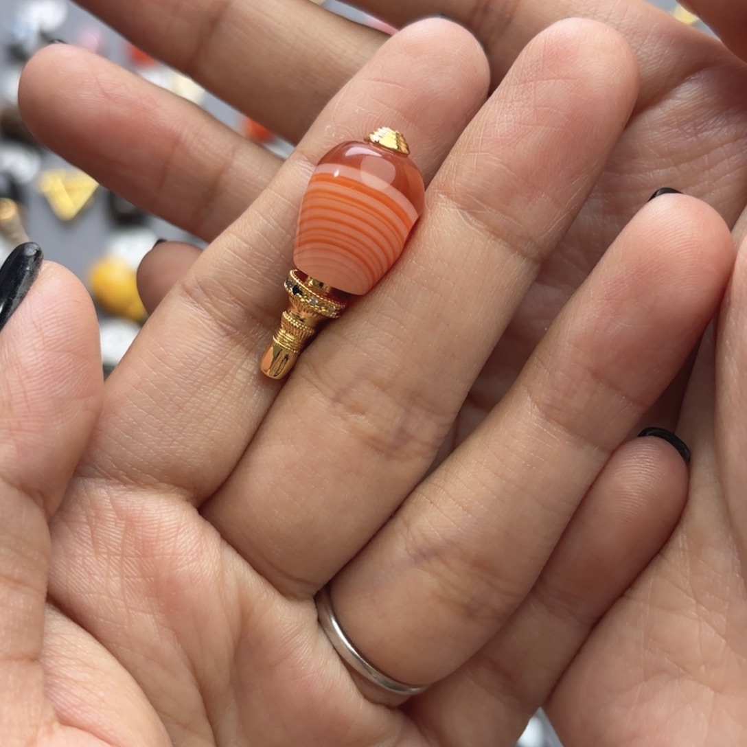 玛瑙/玉髓未镶嵌文玩配饰适配6-10mm的串