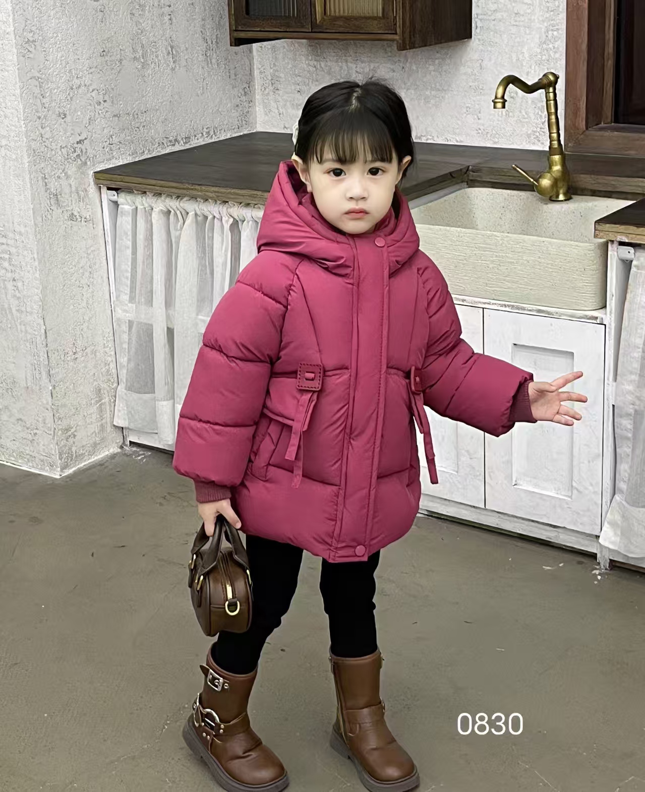 女童加绒加厚棉服