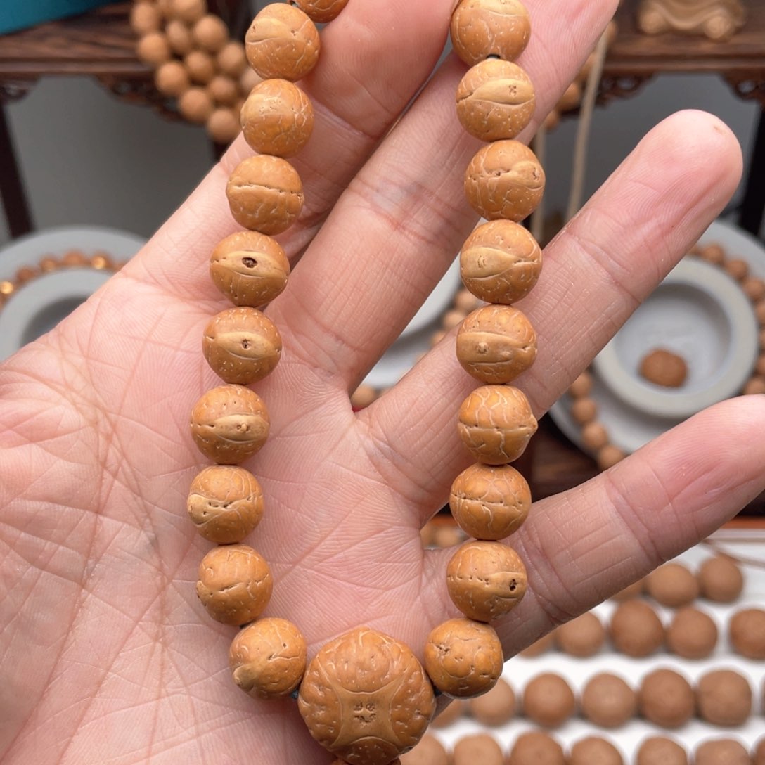 麒麟眼菩提手串小11凤眼菩提实心籽手串