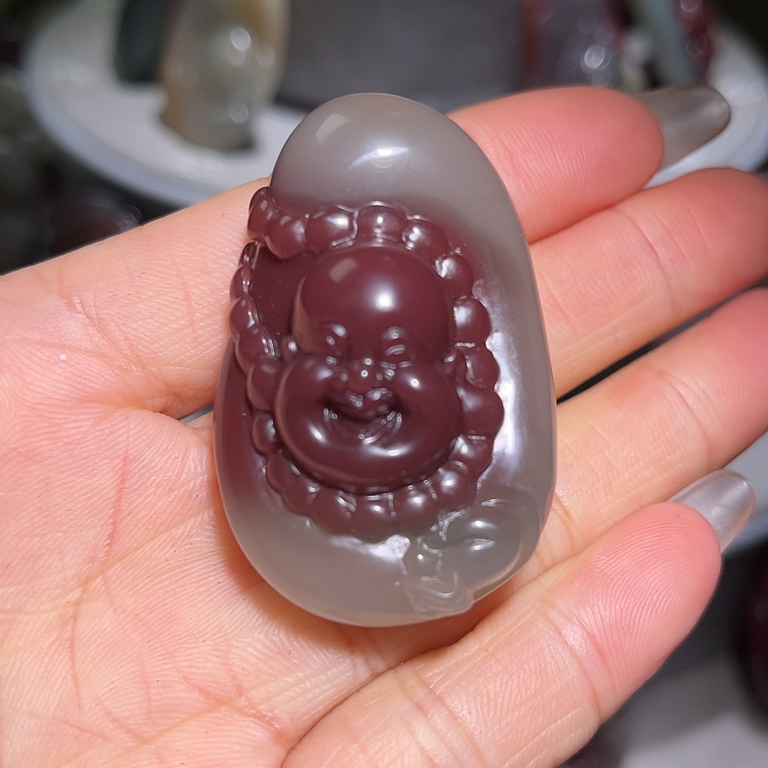 菇***娘玛瑙/玉髓未镶嵌颈饰