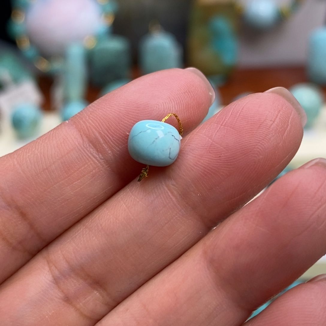 绿松石未镶嵌珠宝奇石7.5×6:3