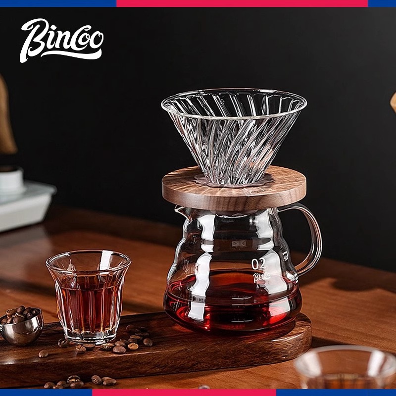 Bincoo美式手冲咖啡壶套装玻璃分享壶V60滤杯家用手磨冲煮器具