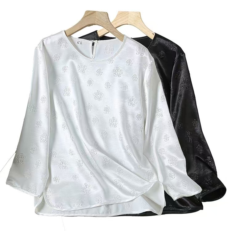 山茶花上衣 新中式文艺夏季重工印花上衣