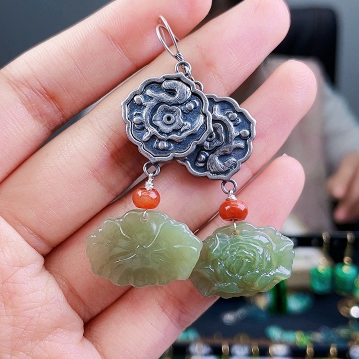 和田玉珠宝奇石银S925镶嵌