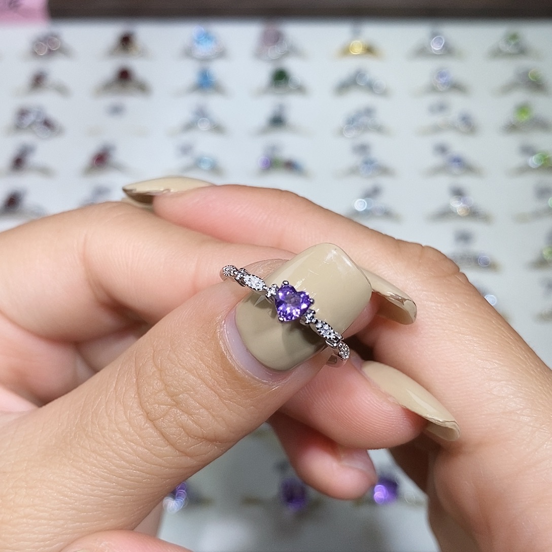 *****水晶戒指银S925镶嵌